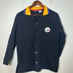 Vintage STEELERS Button-Up Cardigan with Logo